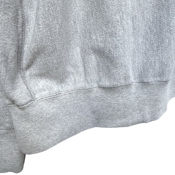 CHAMPION Reverse Weave Hoodie Size Large Oxford Grey Sweatshirt C Logo - Picture 13 of 16